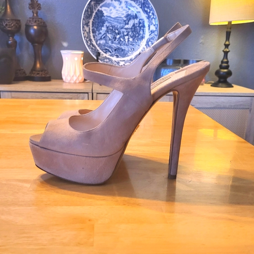 Prada Slingback Platform Heels